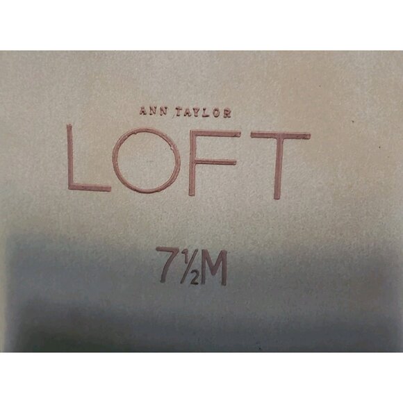 ANN TAYLOR LOFT Black Metal Chain Strap Moto Ankle Boots Size 7.5 M - Picture 8 of 9